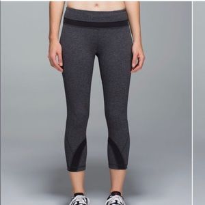 Lululemon Run Inspire II crop herringbone pattern